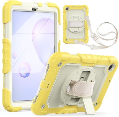 NIKCORP Zaštitna maska za Samsung Galaxy Tab A7 10.4" s rotirajućim stalkom i naramenicom otporna na udarce, žuta